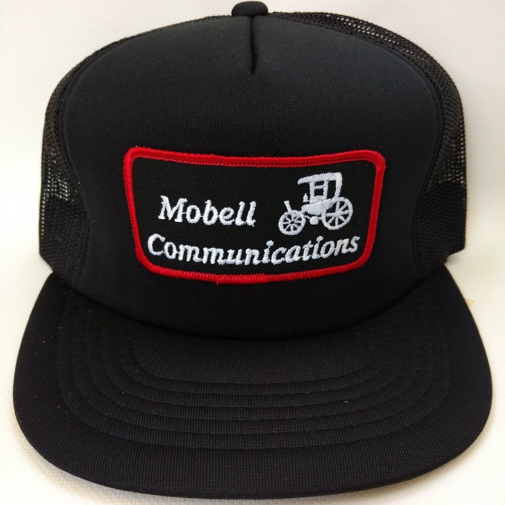 Vintage Trucker Hat Mobell Communications Mesh Snapback Cap Young An Korea